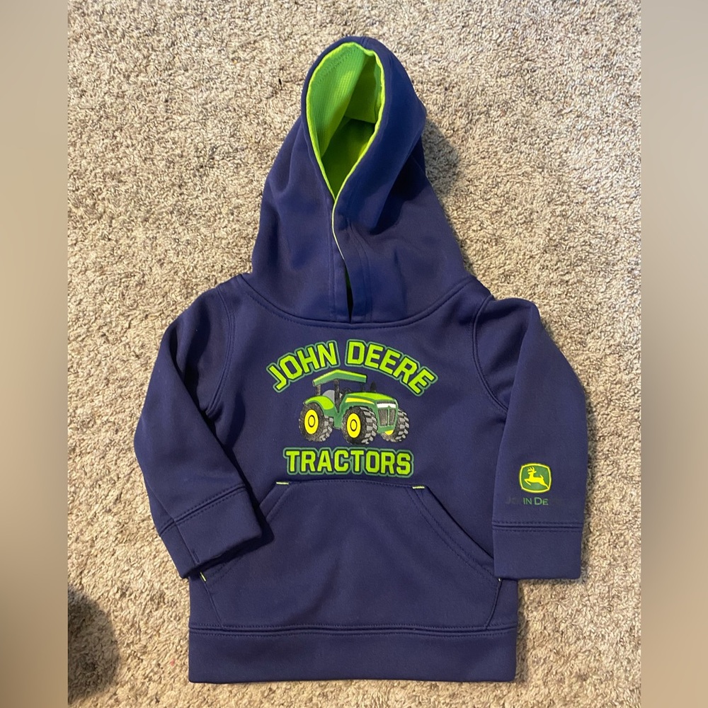 John Deere Kids Hoodie - Navy Blue and Green